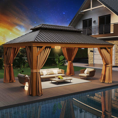 Amazon.com : Aoxun 12' x 20' Permanent Hardtop Gazebo with